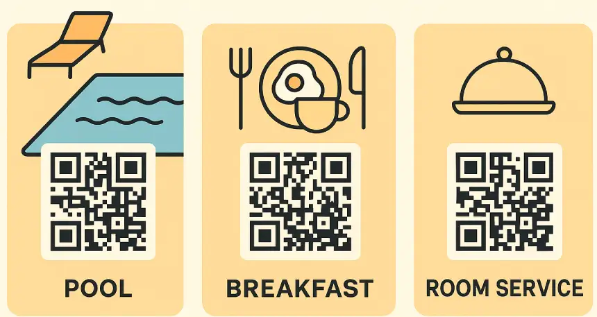 Multiple QR menus for hotel and restaurant locations